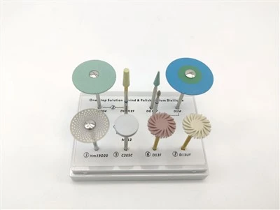 Kit per la levigatura e lucidatura della ceramica per vetro da laboratorio dentale